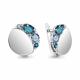 Серебряные серьги AQUAMARINE с топазом и Лондон топазом