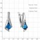 Серебряные серьги AQUAMARINE с Лондон топазом