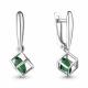 Серебряные серьги AQUAMARINE с подвижным агатом