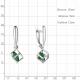 Серебряные серьги AQUAMARINE с подвижным агатом