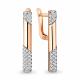 Серьги из золочёного серебра AQUAMARINE с фианитом