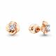 Серьги из золочёного серебра AQUAMARINE с фианитом