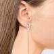 Серьги из золочёного серебра AQUAMARINE с фианитом