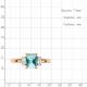 Кольцо из золочёного серебра AQUAMARINE с фианитом и турмалином