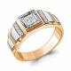 Кольцо из золочёного серебра AQUAMARINE с фианитом
