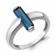 Серебряное кольцо AQUAMARINE с Лондон топазом