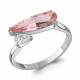 Серебряное кольцо AQUAMARINE с фианитом и морганитом