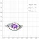Серебряное кольцо AQUAMARINE с фианитом и аметистом