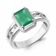 Серебряное кольцо AQUAMARINE с фианитом и агатом