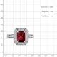 Серебряное кольцо AQUAMARINE с фианитом и гранатом