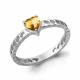 Серебряное кольцо AQUAMARINE с цитрином