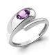 Серебряное кольцо AQUAMARINE с аметистом