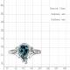 Серебряное кольцо AQUAMARINE с фианитом и Лондон топазом