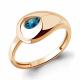 Кольцо из золочёного серебра AQUAMARINE с Лондон топазом
