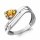 Серебряное кольцо AQUAMARINE с цитрином
