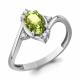 Серебряное кольцо AQUAMARINE с фианитом и хризолитом