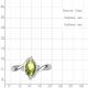 Серебряное кольцо AQUAMARINE с фианитом и хризолитом