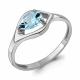 Серебряное кольцо AQUAMARINE с топазом