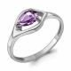 Серебряное кольцо AQUAMARINE с аметистом