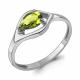 Серебряное кольцо AQUAMARINE с хризолитом