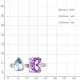 Серебряное кольцо AQUAMARINE с топазом и аметистом