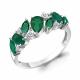 Серебряное кольцо AQUAMARINE с фианитом и агатом