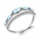 Серебряное кольцо AQUAMARINE с топазом и фианитом