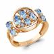 Кольцо из золочёного серебра AQUAMARINE с топазом