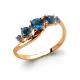 Серебряное кольцо AQUAMARINE