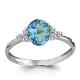 Серебряное кольцо AQUAMARINE с топазом и фианитом