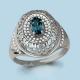 Серебряное кольцо AQUAMARINE с фианитом и Лондон топазом