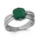 Серебряное кольцо AQUAMARINE с фианитом и агатом