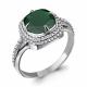 Серебряное кольцо AQUAMARINE с фианитом и агатом
