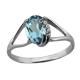 Серебряное кольцо AQUAMARINE с топазом и фианитом