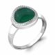 Серебряное кольцо AQUAMARINE с фианитом и агатом