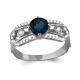 Серебряное кольцо AQUAMARINE с фианитом и Лондон топазом