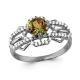 Серебряное кольцо AQUAMARINE с фианитом и султанитом