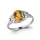 Серебряное кольцо AQUAMARINE с цитрином
