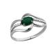 Серебряное кольцо AQUAMARINE с фианитом и агатом