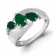 Серебряное кольцо AQUAMARINE с фианитом и агатом
