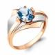 Кольцо из золочёного серебра AQUAMARINE с топазом