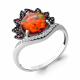 Серебряное кольцо AQUAMARINE с фианитом, опалом и ювелирным кристаллом