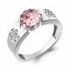 Серебряное кольцо AQUAMARINE с фианитом и морганитом
