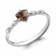 Серебряное кольцо AQUAMARINE с фианитом и кварцем