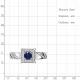 Серебряное кольцо AQUAMARINE с фианитом и гидротермальным сапфиром