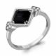 Серебряное кольцо AQUAMARINE с фианитом и ювелирным кристаллом