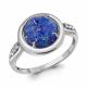 Серебряное кольцо AQUAMARINE с фианитом и ювелирным кристаллом