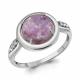 Серебряное кольцо AQUAMARINE с фианитом и ювелирным кристаллом
