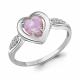 Серебряное кольцо AQUAMARINE с фианитом и ювелирным кристаллом