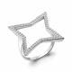 Серебряное кольцо AQUAMARINE с фианитом